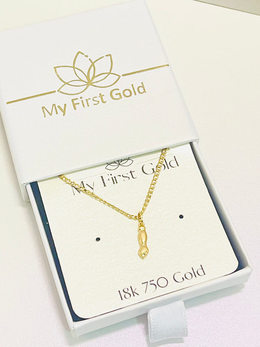 Grummet Bracelet  Gold 750 18k Pendant Amulet for Baby